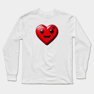 Cute red love heart Long Sleeve T-Shirt